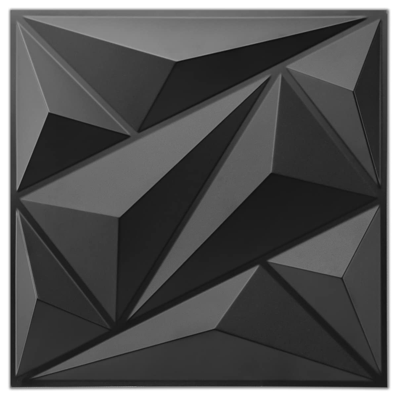 33 Pack 3D Wall Panel Diamond for Interior Wall Décor, PVC Flower Textured Wall 10