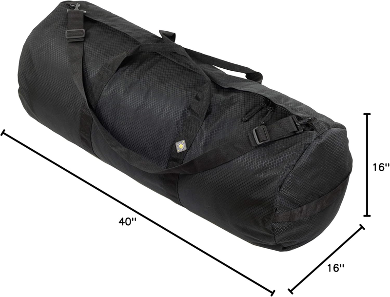 131L Heavy Duty Duffel Bag 1050D Ripstop Gear Bag Black 16x409