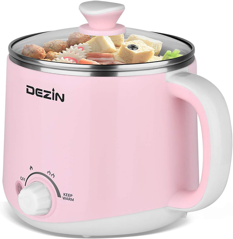 1.6L Electric Hot Pot Noodle Cooker Stainless Steel Temp Control Keep Warm8