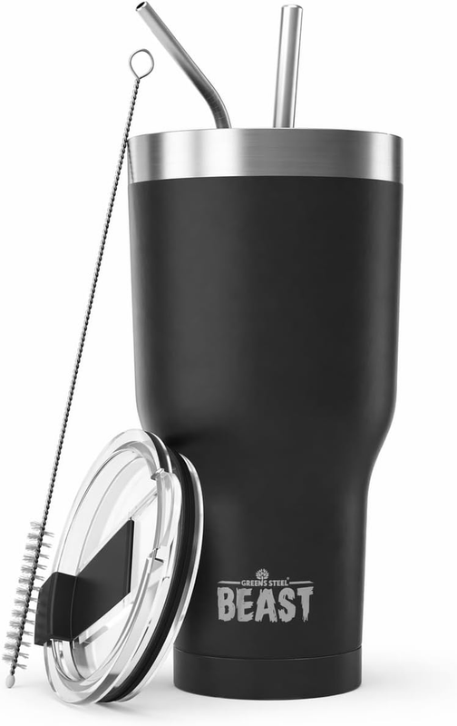 Leak Proof 40oz Tumbler Cup Double Wall Stainless Steel Travel Mug Black10