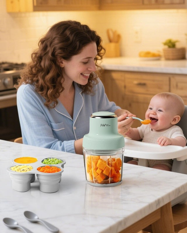 13-in-1 Baby Food Maker Puree Blender with Containers & Utensils Light Green6
