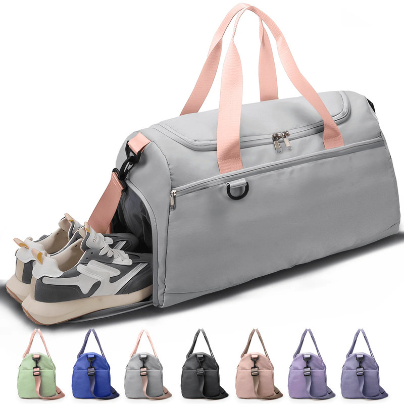 Travel Duffle Bag Gym Bags with Shoe Compartment Wet Pocket Waterproof for Weeke9