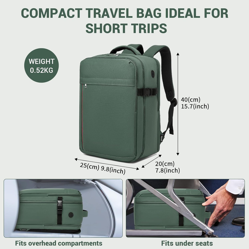 3pc Carry On Luggage Set TSA Lock Spinner Wheels Hardshell Green Brown6