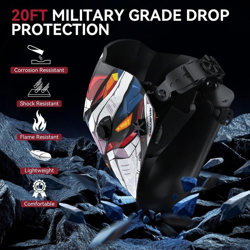 Auto Darkening Welding Helmet Mobilefighter True Color 4 Arc Solar Powered1