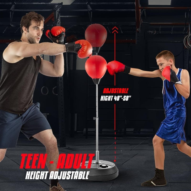 Techtools Adjustable Punching Bag w Stand Speed Bag for Teens & Adults1