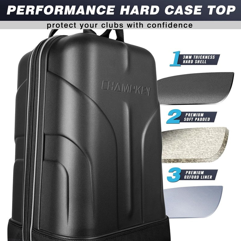 Premium Soft Padded Golf Travel Bag Airline Oxford Fabric with Oversized Wheels2