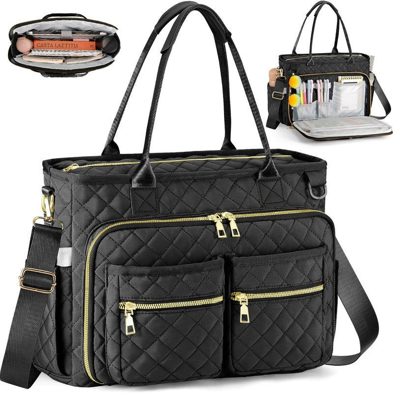 Large Capacity Womens Work Bag Multi-Functional Teacher Tote Bag with Laptop Com6