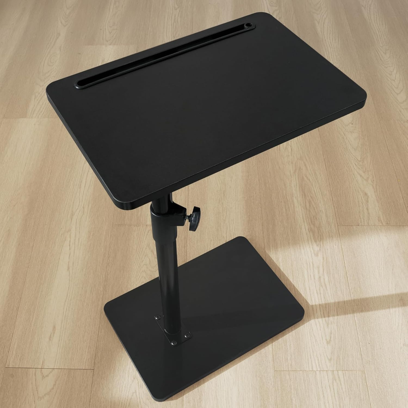 360° Swivel Adjustable Sofa Arm Tray Table Black Side Table9