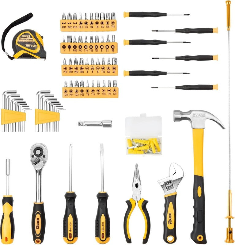 159 Piece Tool Box, Tool Set for Mechanic and Car, General Household Home Tool K3
