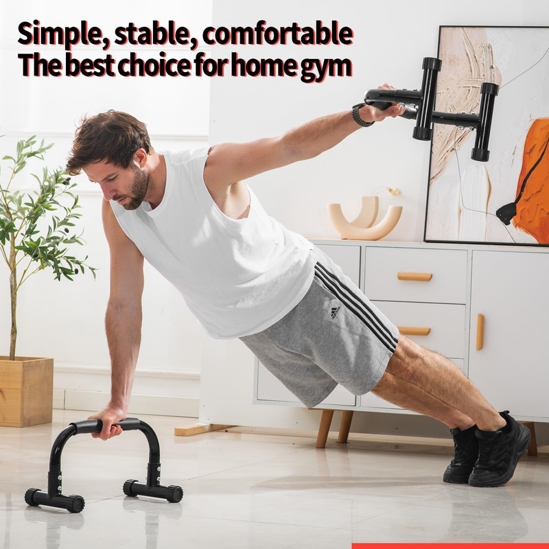 9.5" Push Up Parallettes Bars Heavy Duty L Sit Dip Handstand Calisthenics7