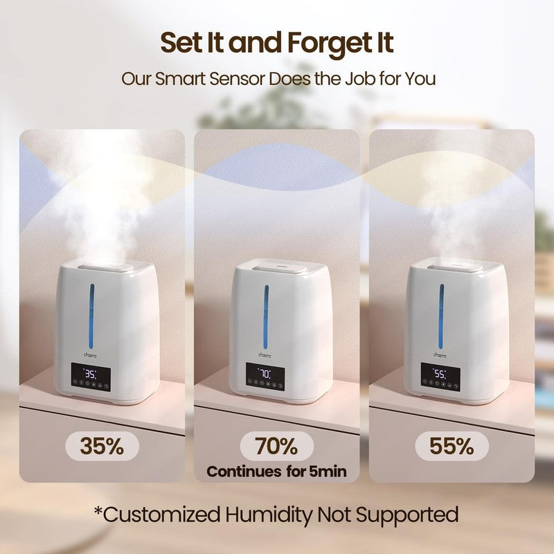 Humidifier 6L Cool & Warm Mist Top Fill Quiet w/ Timer Diffuser White4