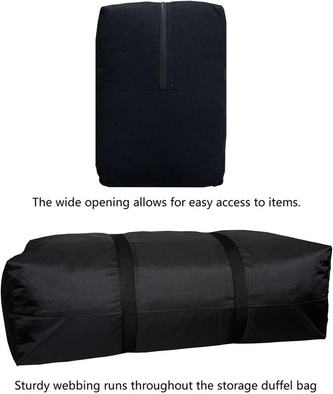 Extra Large Storage Duffle Bag for Travel, Black Oversized Giant Big Traveling D4