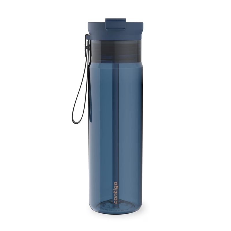28oz DualSip Leakproof Water Bottle Tumbler Straw Carry Strap Blue10