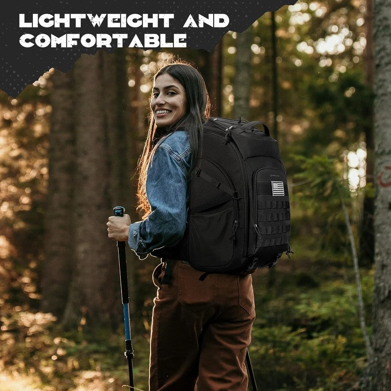 Tactical Backpack 40L Men Water Resistant Hiking Camping Gym Molle Black6