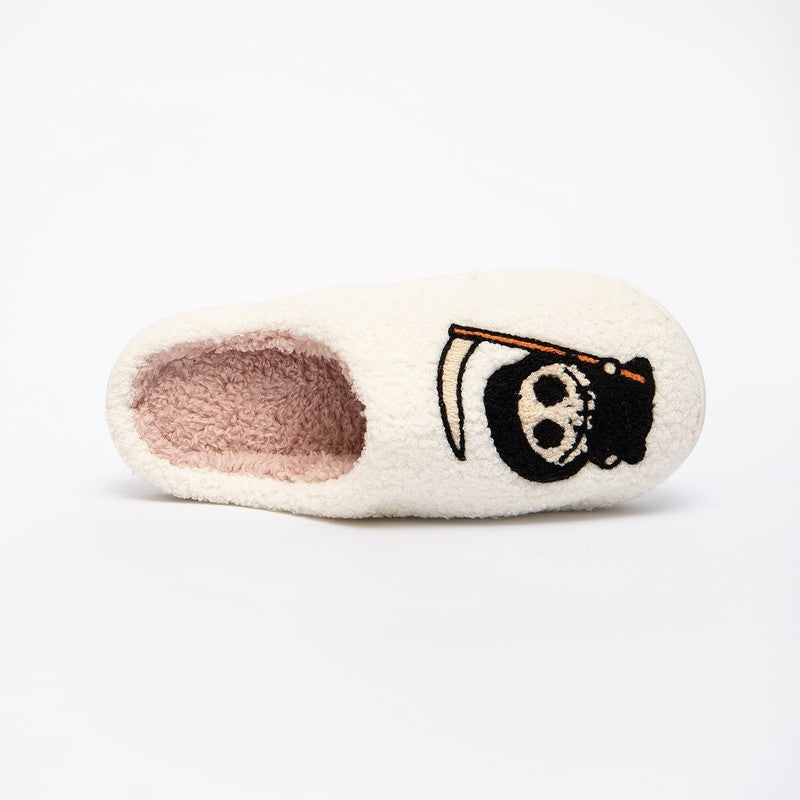 Halloween Ghost Slippers for Family Plush Comfy Warm Shoes Men Women4