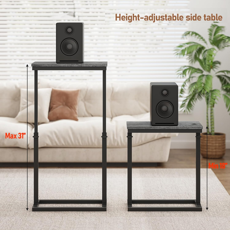 Grey End Table Side Table Tall Sofa Couch Table Living Room Bedroom1