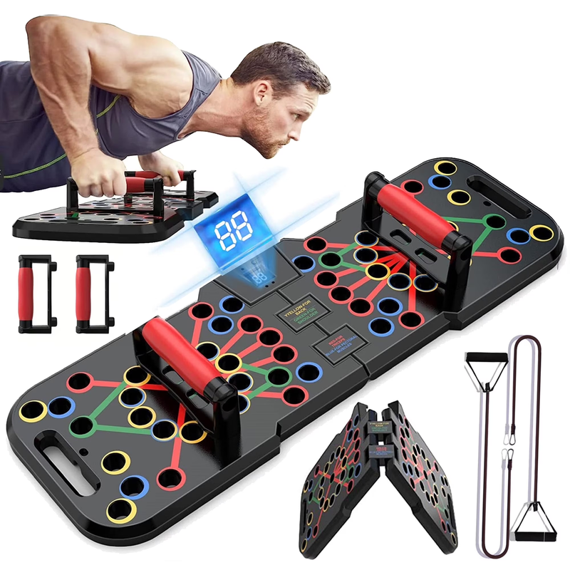 Push up Board with Smart Count,Multi Function 60 in 1 Push up Bar (Foldable & Po0