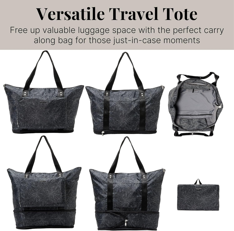 Carryall Expandable Lightweight Travel Tote 22" Packable Folding Compact Nylon W5