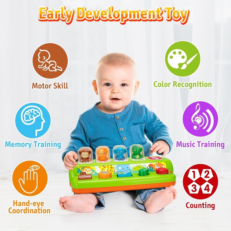 Interactive Pop Up Toys for 1 Year Old Baby Music Light Learning Toys Gift4