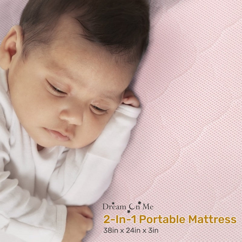 Rest EZ 2 in 1 Mini Crib Mattress, Pink4