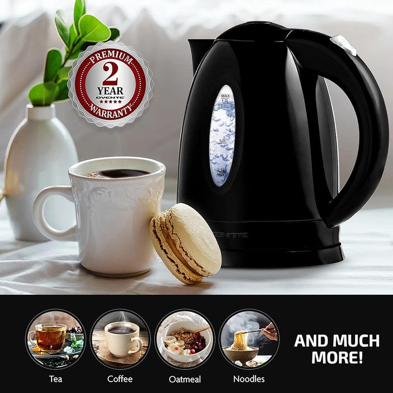 Electric Kettle, 1.7L Fast Boiling Water Heater for Coffee or Tea, BPA Free with4