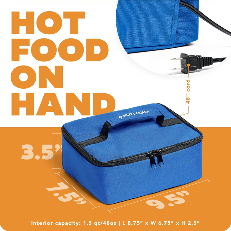 Mini Heated Lunch Box 120V Portable Electric Food Warmer Blue5