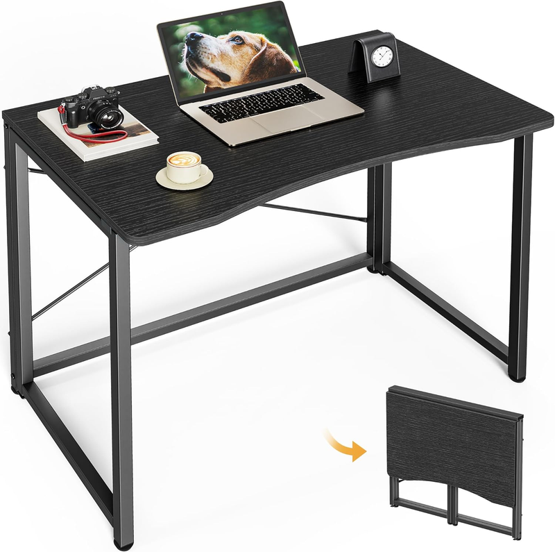 31.5" Folding Desk Black   Space Saving, Home Office, Easy Fold, Compact9