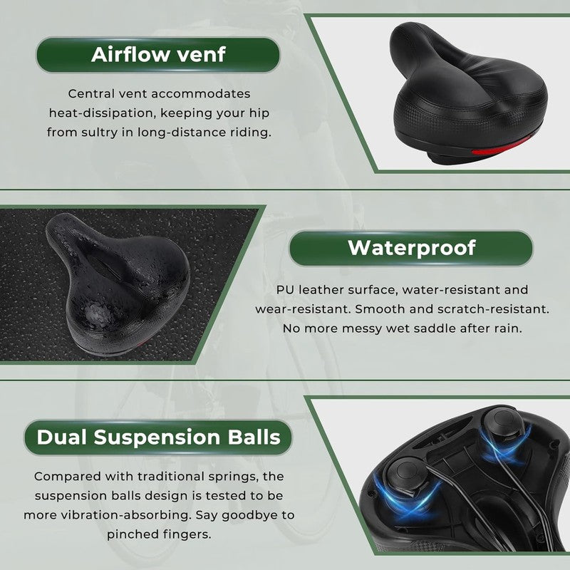 Memory Foam Bike Seat Men Women Waterproof Saddle Comfort Fit Road Hybrid Bike3