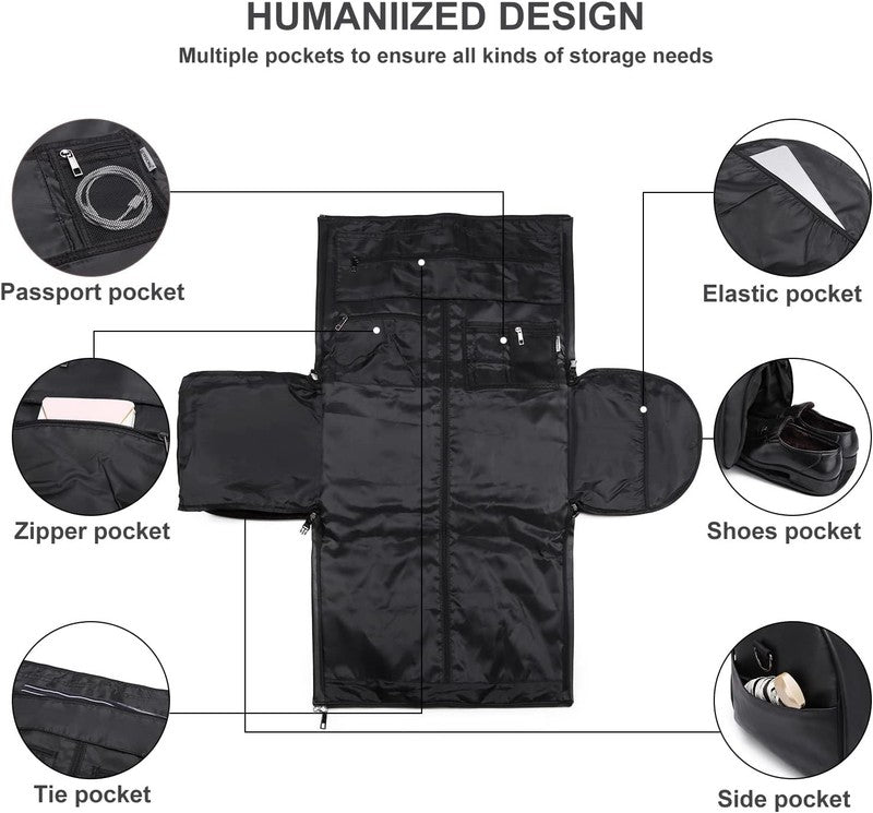 2in1 Garment Duffle Bag Hanging Suit Travel Carry On Business Men Women3