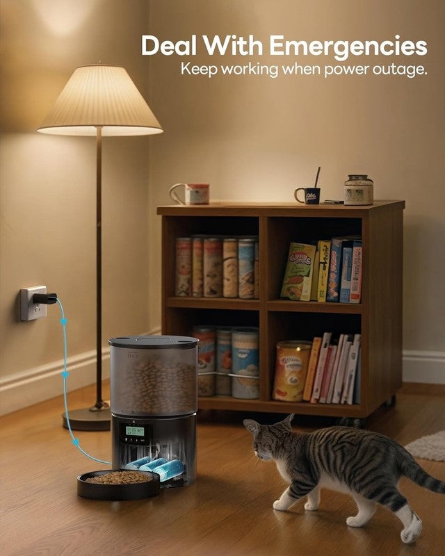 Automatic Cat Feeder 4L, Timed Food Dispenser with Voice Recorder for Small Dogs6