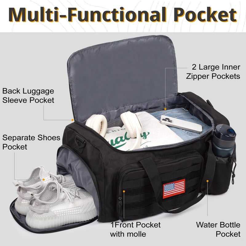 2 In 1 Gym Duffle Bag 40L Convertible Travel Bag Shoes Compartment Luggage2
