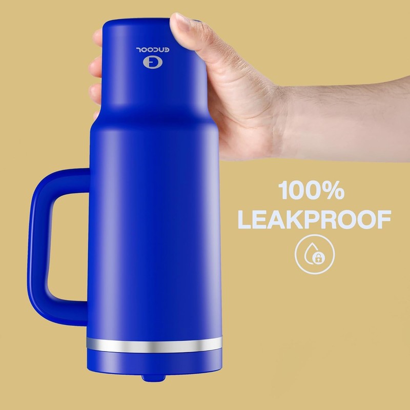 Royal Blue 40 Oz Insulated Tumbler with Handle & Straw   Keeps Drinks Cold 24H3