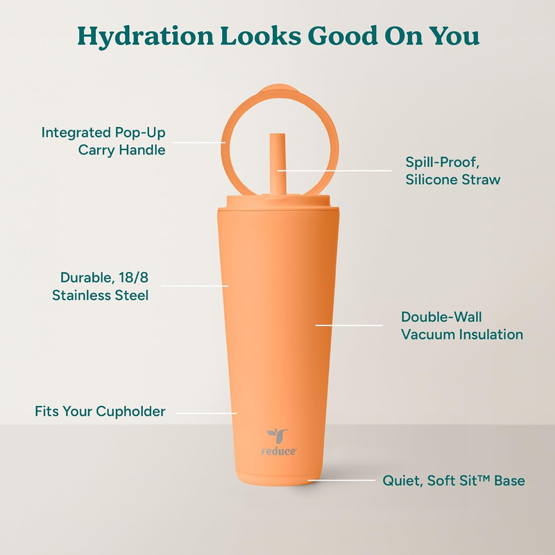 32oz Stainless Insulated Tumbler Spill Proof Flip Lid Cold 32H3