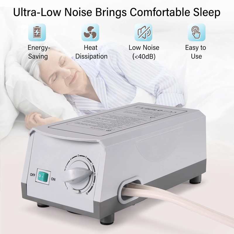 Alternating Air Pressure Mattress, Medical Relief Ulcer Bed Sores Pad Topper for4