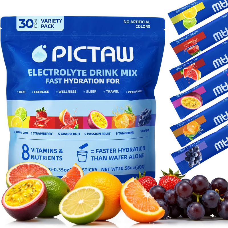 Electrolyte Hydration Powder Packets - Instant Drink Mix Variety 30 Pack10