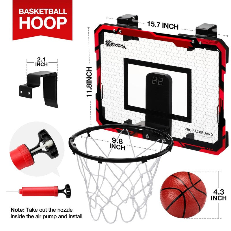 Basketball Hoop Indoor for Kids 15.7" X 11.8" - Automatic Scoring Basketball Hoo8