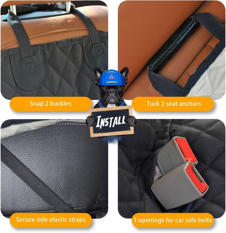 Honest Dog Car Seat Cover w/ Side Flap, Waterproof & Nonslip for Cars, SUV3