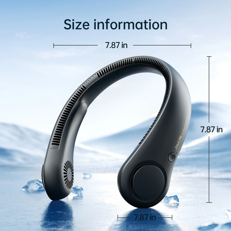 Portable Neck Fan Bladeless Rechargeable Wearable 5 Speed 16H Battery3