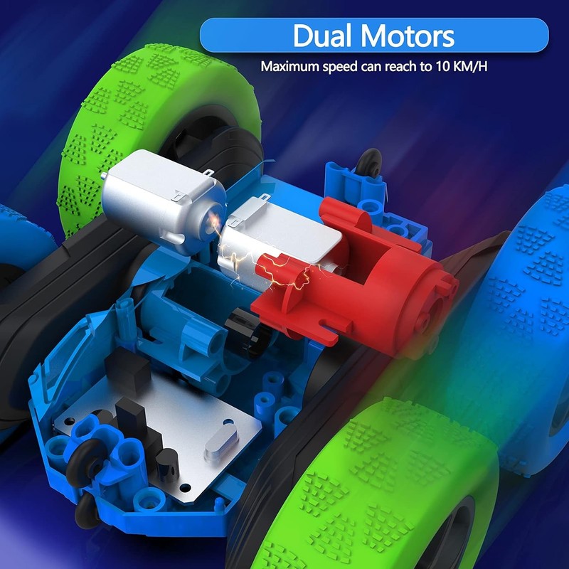 Remote Control Car for Kids, 360° Rotating Double-Sided RC Car with LED Headligh2