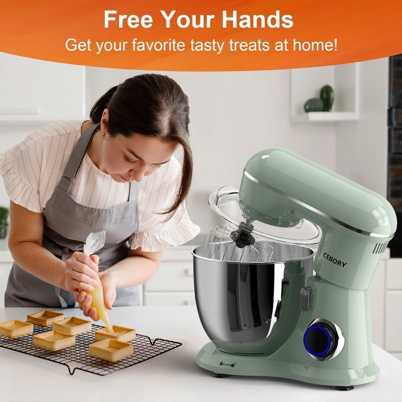 3 in 1 Stand Mixer 6.5QT Tilt Head 10 Speed Kitchen Electric Mixer with Attachme4