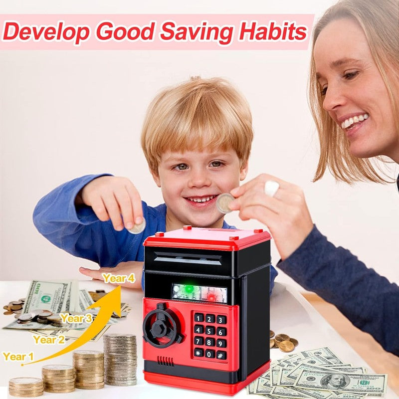 Piggy Bank Cash Coin Can ATM Bank Electronic Coin Money Bank for Kids Age 3-12, 1