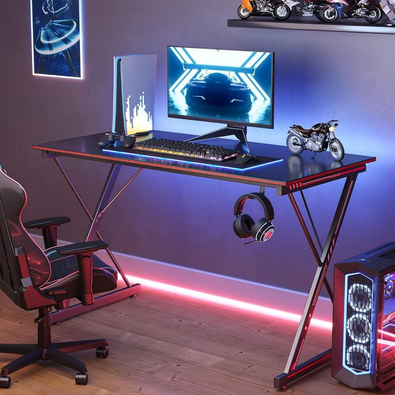 40" Gaming Desk PC Computer Table Carbon Fiber Home Office Workstation w/ Hook7