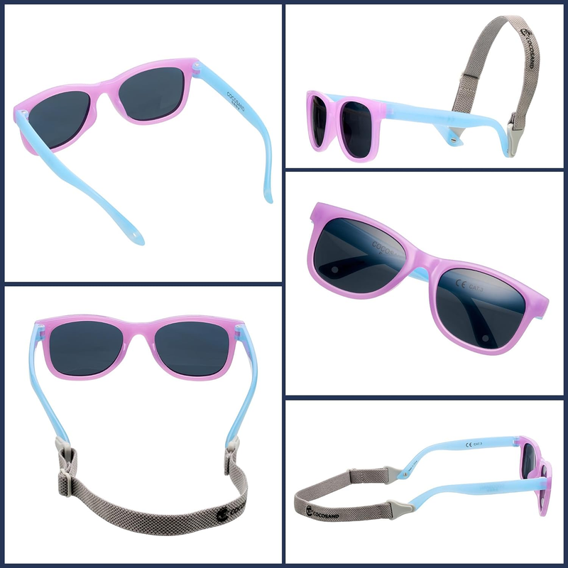 Polarized Baby Sunglasses UV400 Flexible Strap 0 24 Months Toddler6