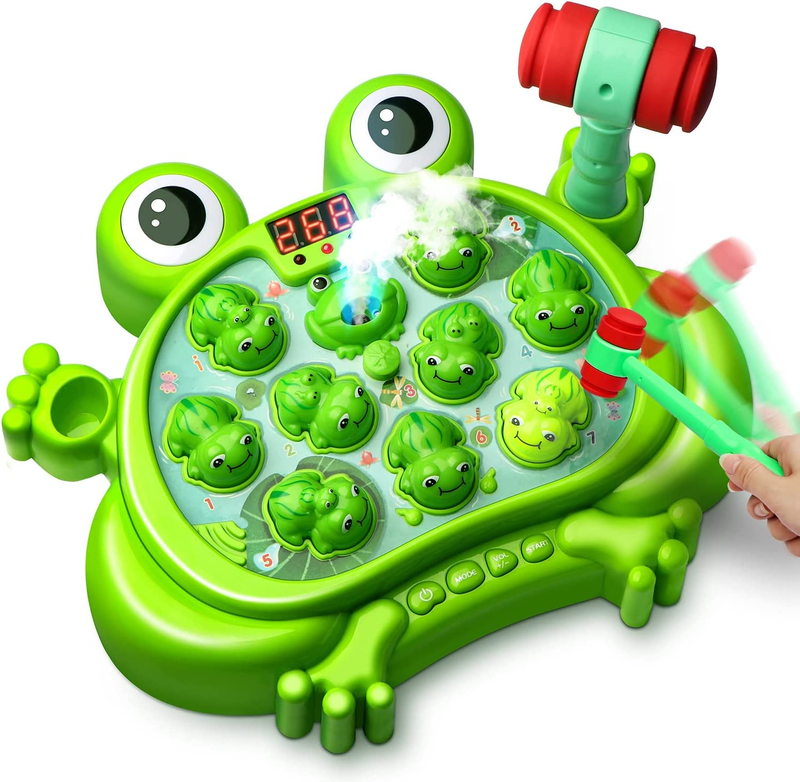 Whack A Frog Game Toy Kids 5 Modes 45 Levels Light Up Musical Toddler Toy7