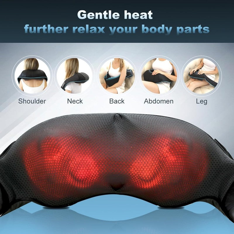 Shiatsu Neck Back Shoulder Massager w/ Heat 4D Deep Tissue Kneading3