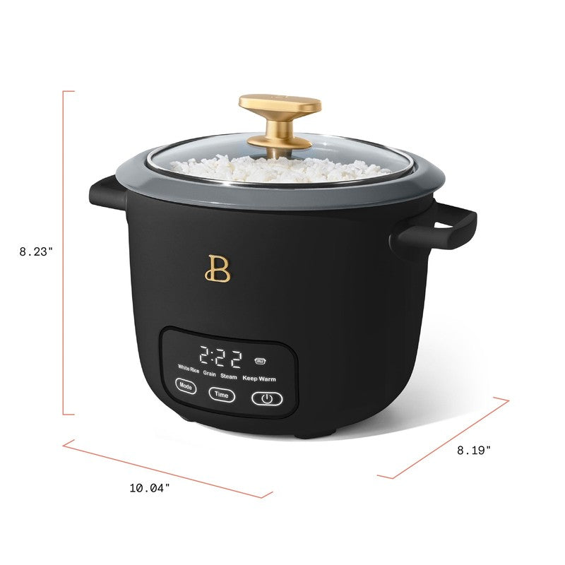 Beautiful by Drew Barrymore 6 Cup Rice Cooker Black Sesame Digital Electric Rice10