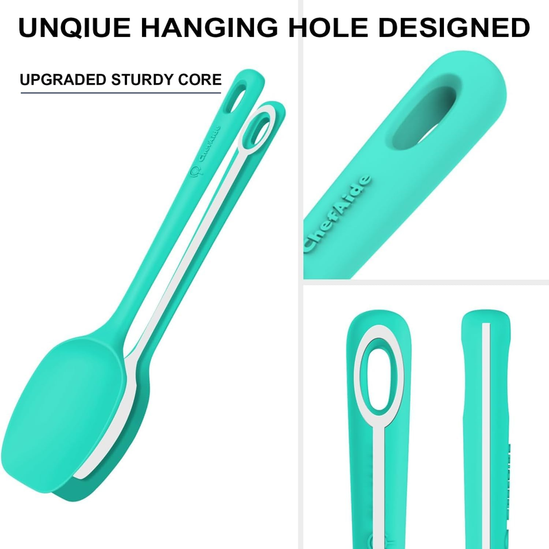 5 Piece Silicone Spatula Set Heat Resistant 600°F Nonstick Cookware2
