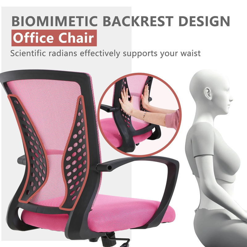 Ergonomic Office Chair, Lumbar Support, Adjustable Height with Armrests for Adul5