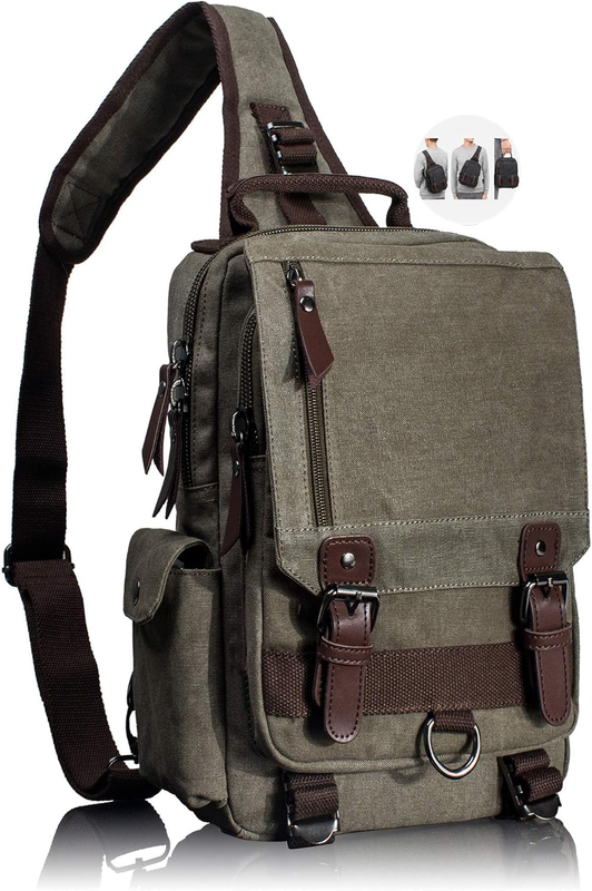 Retro Canvas Messenger Bag Unisex Crossbody Sling Shoulder Travel Work Daily10