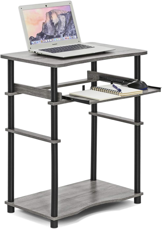 10016GYW/BK Home Laptop Notebook Computer Desk, French Oak Grey/Black7